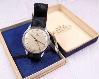 Vintage Marvin Swiss Watch: Cal.560, 15 Jewels, Original Box