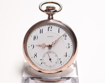 Vintage Phenix Silver Pocket Watch: Swiss Timepiece, Circa 1900