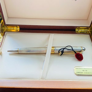 Silver Rare Luxurious  Aurora Jewelry Collection Ballpoint Pen, Solid Silver 925, With boxes and papers, Wonderful gift