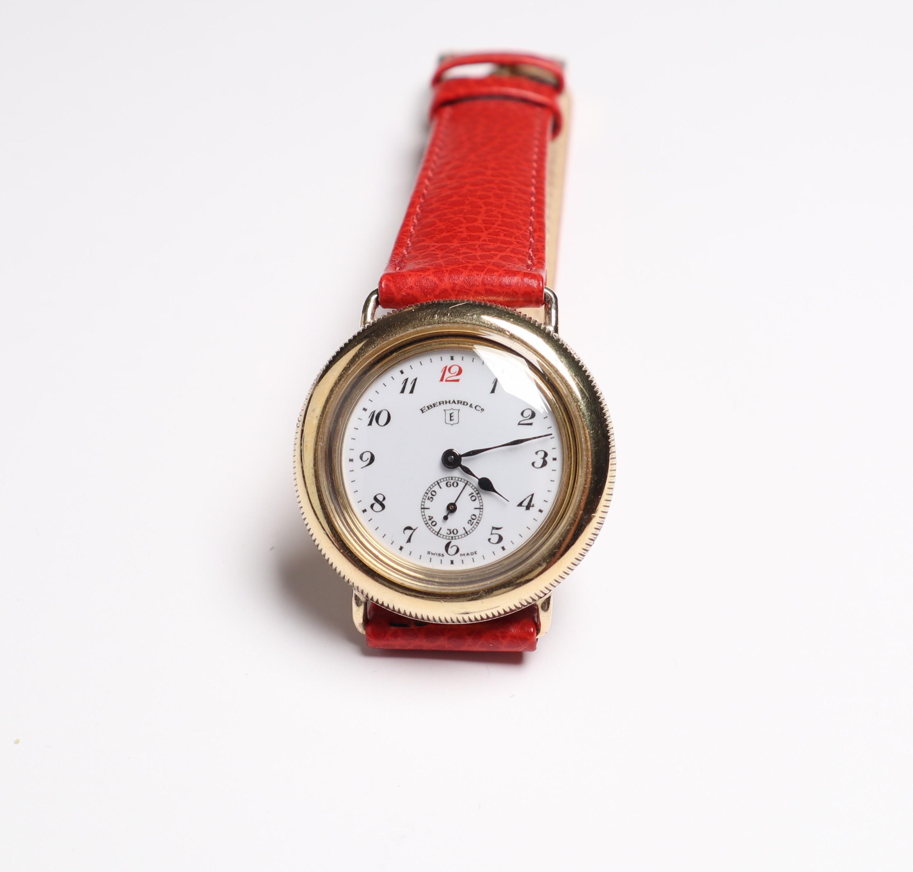 Vintage Eberhard & Co Watch Sterling Silver Patrol Jean