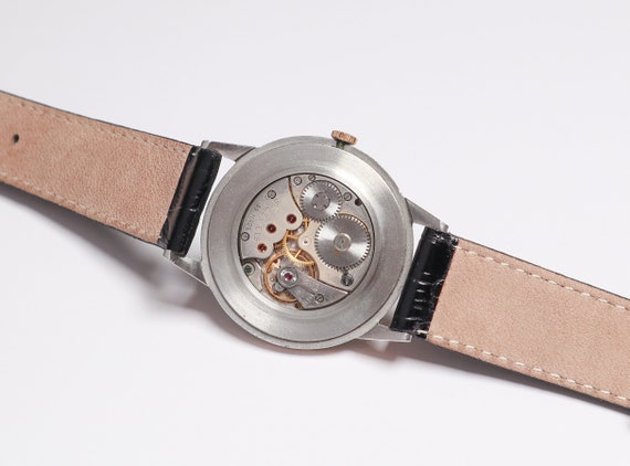 Vintage Movado Oversized Wrist Watch From the 1940s 36mm Rose Gold Capped Cal.470 Keeps Accurate Time Wonderful Gift Etsy UK