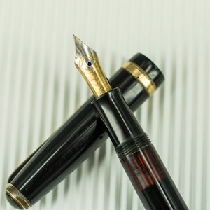 Penna stilografica Faber Castell 883 a forma di siluro vintage, pennino bicolore in oro 14K 585 EF, regalo meraviglioso