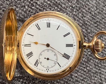 IWC SCHAFFHAUSEN Luxurious Antique Solid Gold, Big, Heavy, Solid 14K gold, From 1901, Wonderful Gift