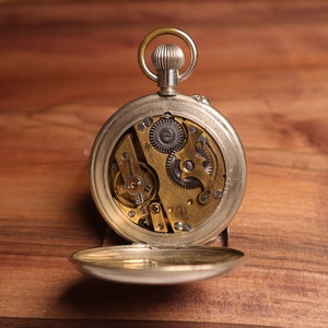 Reloj de bolsillo vintage Systeme Roskopf Patent, reloj de bolsillo suizo raro vintage Regalo maravilloso para ella o él imagen 10