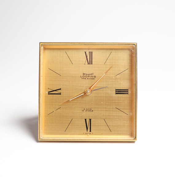 Pendulettes Réveil Looping Swiss Made Bronze – 8 Days 15 Jewels, Fonctionne Parfaitement