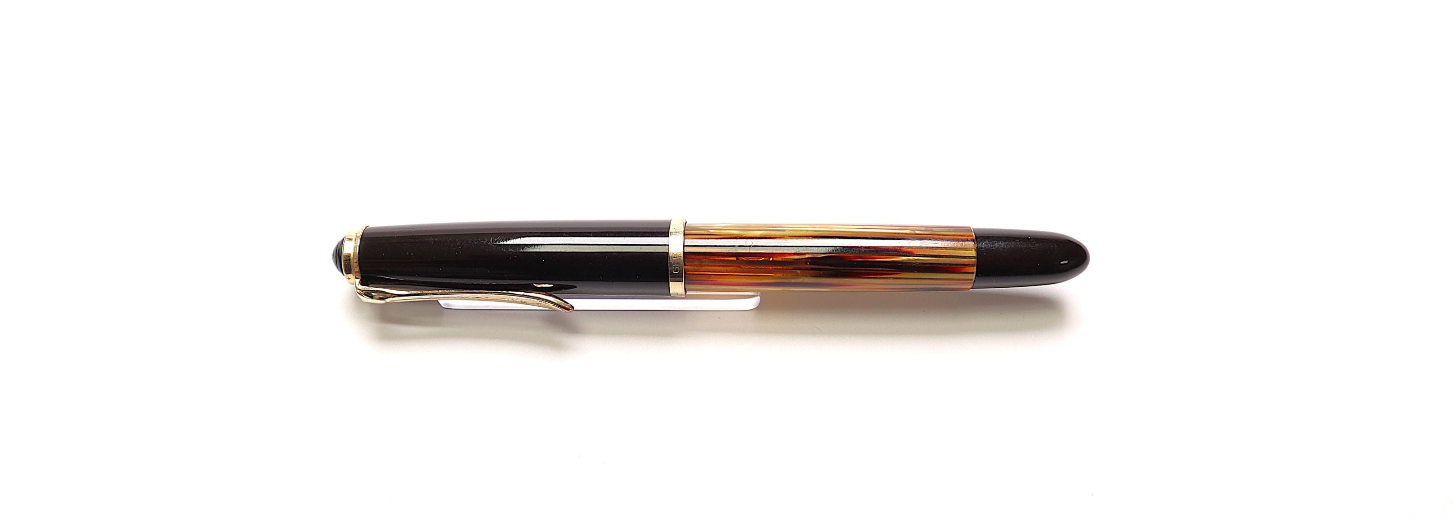 ペリカン 400NN トータス ブラウン ストライプ 万年筆 14C F 【公式通販】