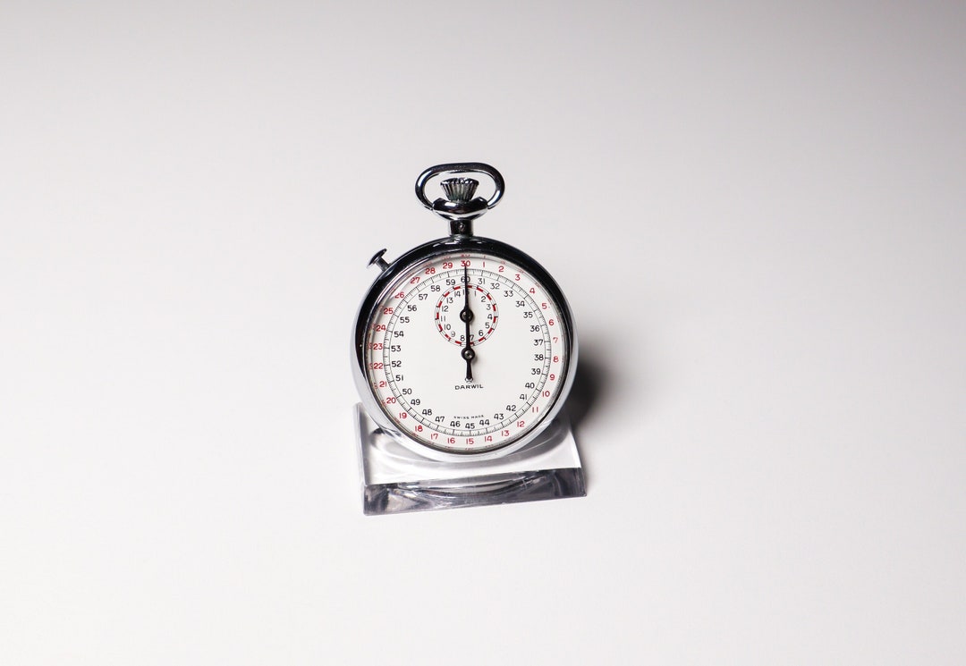 Rare Darwil Swiss Stopwatch, Vintage Sports Mechanical Stopwatch, Gift