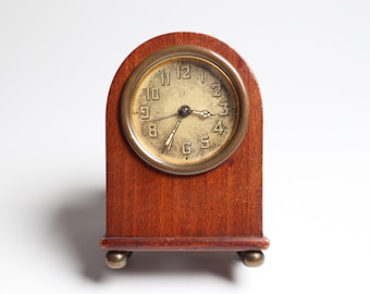 Wonderful Miniature Junghans Wooden Alarm clock, Rare to find, Old Luxury clock, Germany made alarm clock, wonderful gift