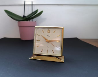 Helveco Gold Plated Swiss 8 Day Calendar Alarm Clock C. 1975 - Etsy