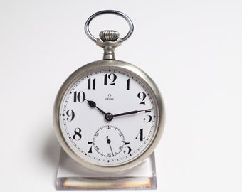 Vintage Big Omega Swiss pocket watch - Vintage Swiss Watch - Omega Pocket Watch from 1910' - Wonderful gift