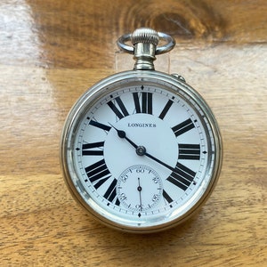 Wonderful Vintage Railroad Longines Swiss pocket watch - Longines Pocket Watch from 1900&#39; - Wonderful Gift for a Birthday or Anniversary