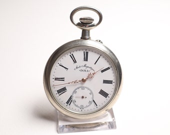 Vintage Huge Doxa Anti-Magnetique pocket watch, Swiss pocket watch, Wonderful Gift for Birthday or Anniversary