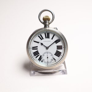 Vintage Railroad Longines, Swiss pocket watch - Longines Pocket Watch from 1914 - Wonderful Gift