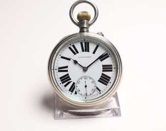 Vintage Eisenbahn Longines, Schweizer Taschenuhr - Longines Pocket Watch von 1914 - Wunderbares Geschenk