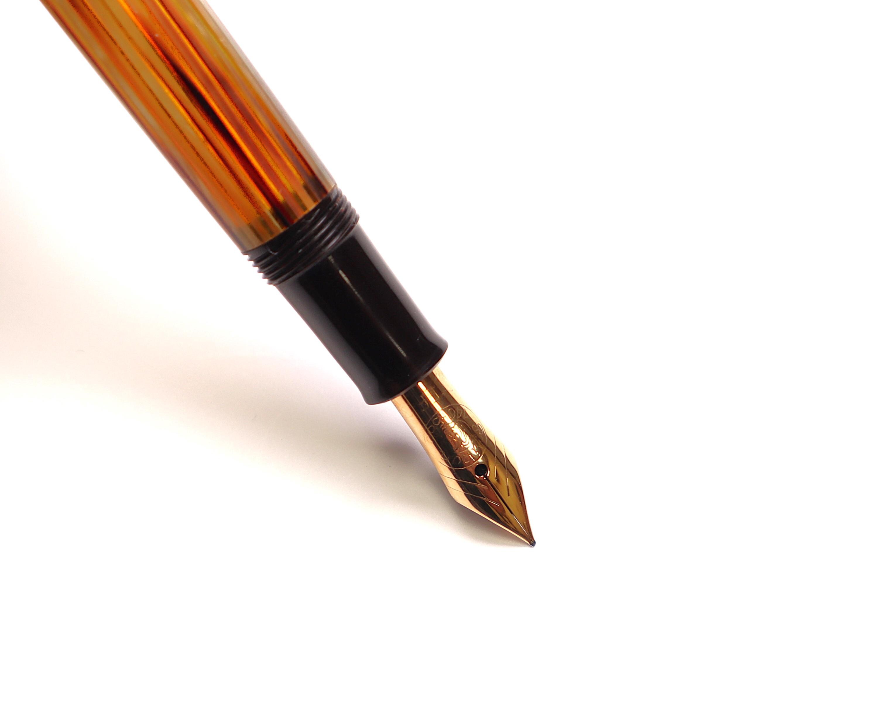 ヴィンテージ ペリカン 400 NN 万年筆：トータスブラウン ストライプ