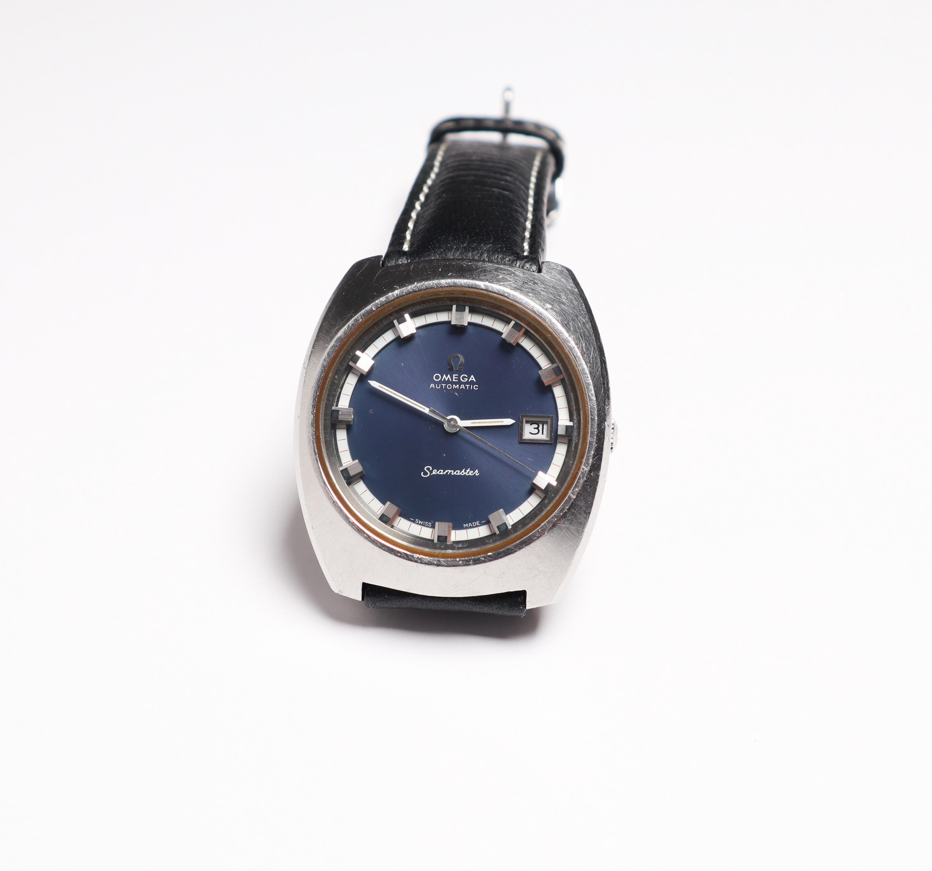 Vintage Omega Seamaster Automatic: Blue Dial Swiss Watch, 1971