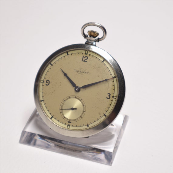 Tavannes Antique Art Deco Pocket Watch from the 1… - image 3