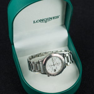 Vintage Longines Admiral 5 Stars Chronograph, Original Longines box, Swiss automatic Watch, Wonderful Gift