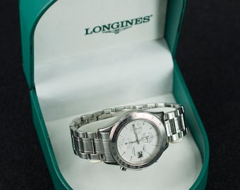 Vintage Longines Admiral 5-sterren chronograaf: Zwitsers automatisch horloge met originele doos
