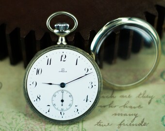 Vintage Omega Swiss Pocket Watch 