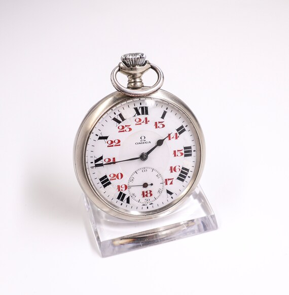 Big Vintage Railroad Omega Swiss Pocket 