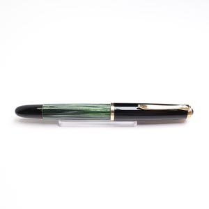 Penna stilografica vintage Pelikan 400 NN, pennino KF in oro 585 a strisce verdi - Regalo meraviglioso