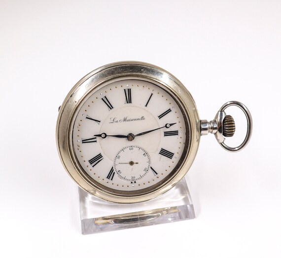 Vintage La Maisonnette Pocket Watch with Porcelain Dial, [US Duties Included]