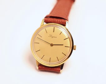 Vintage Longines Dress Watch: Gold Plated Swiss Mechanical Wristwatch