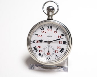 Raro reloj de bolsillo suizo Omega Vintage enorme - Reloj Omega de 1930' - Maravilloso regalo