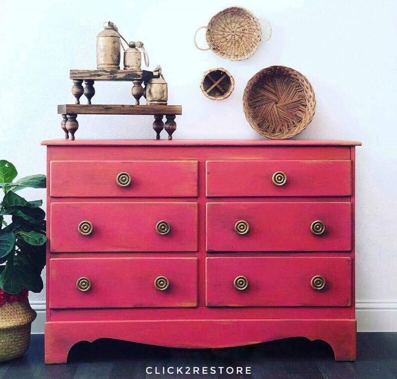 Maple Dresser Double Dresser 6 Six Drawer Dresserpainted Etsy