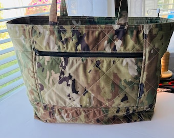 MADE-TO-ORDER Custom Tote Bag Made of Your Military Uniform