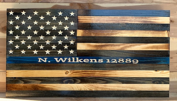 Thin Blue Line Flag Law Enforcement Police Wall Art - Police Flag Wall Decor Thin Blue Line Flag Law Enforcement Police Wall Art - Police Flag Wall Decor