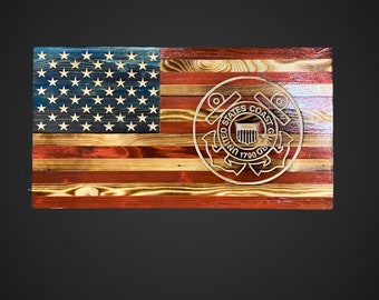 United States Coast flag-rustic flag-armed forces-Coast guard-custom flag-American flag-coast guard gifts-coast guard flag-custom flag