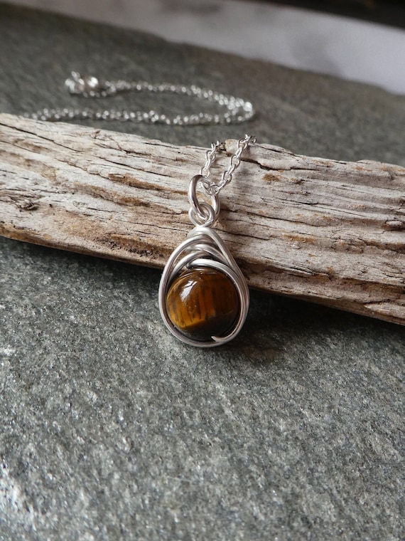 Sterling Silver Tigers Eye Oval Pendants Sterling Silver Tigers Eye Oval Pendants
