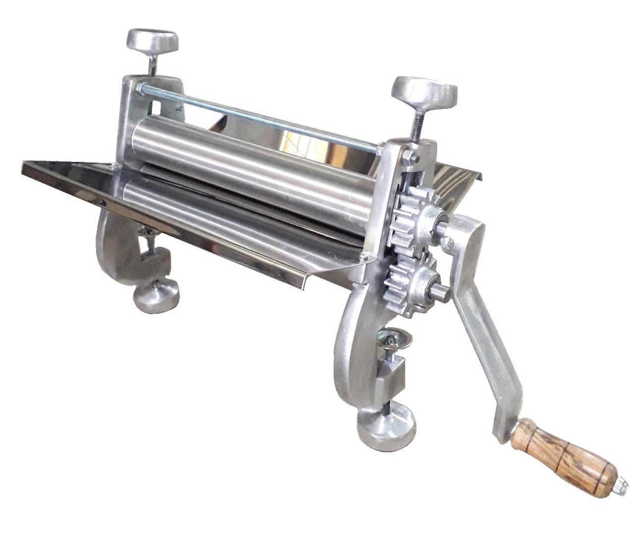 Baker's Craft Merchandising - Heavy Duty 1.5 Hp Dough Roller Machine - 4 x  16 Roller Size , Double Belt, Stainless Cover, and more Importantly Heavy  Duty Steel Stand - Optional Additional
