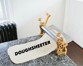 Dough Sheeter 12" inch, maak onberispelijk gelamineerd in uw huiskeuken zoals pizza's, croissants, fondant, deegpasta, ravioli, brooddeeg.