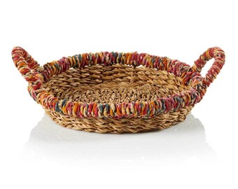 Pie Dish Basket. Beautiful Handwoven Basket.