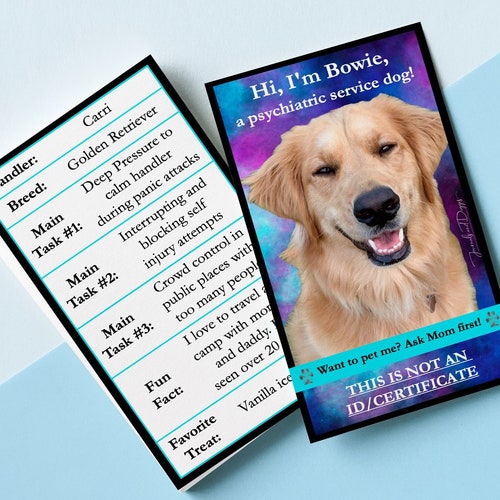 Service Dog Information Card ADA | Etsy