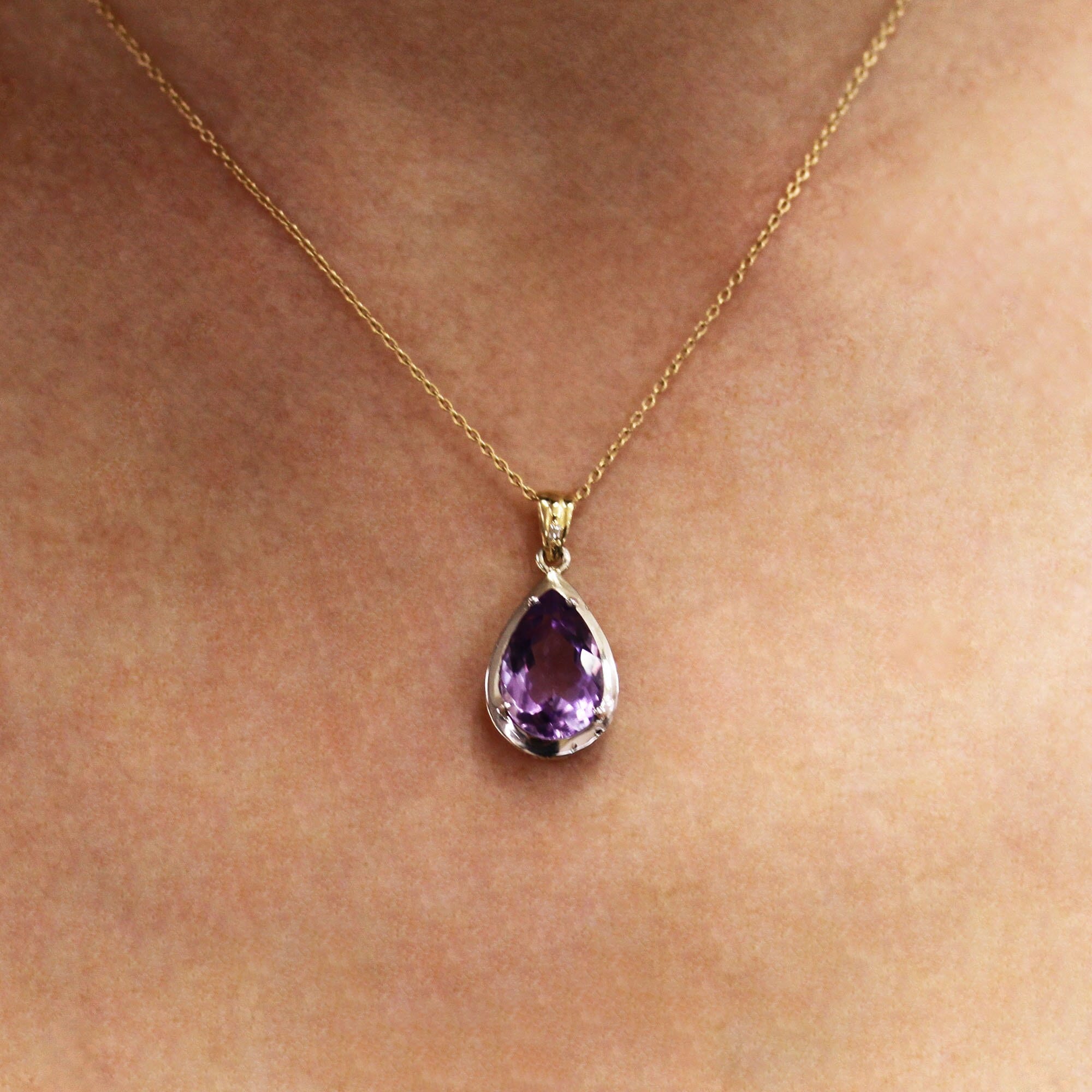 Argent Sterling 3ct Améthyste & Topaze Blanche X Et Goutte Argent Sterling 3ct Améthyste & Topaze Blanche X Et Goutte