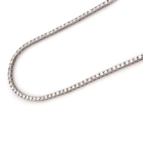 5.3 Ctw Natural Diamond Tennis Necklace / Solid 14k 18k Gold