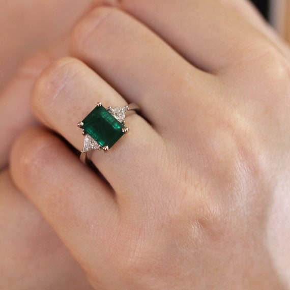 Couture Two-Tone Natural Green Diamond Ring with Natural Pink Diamond Halo  - Dianna Rae Jewelry