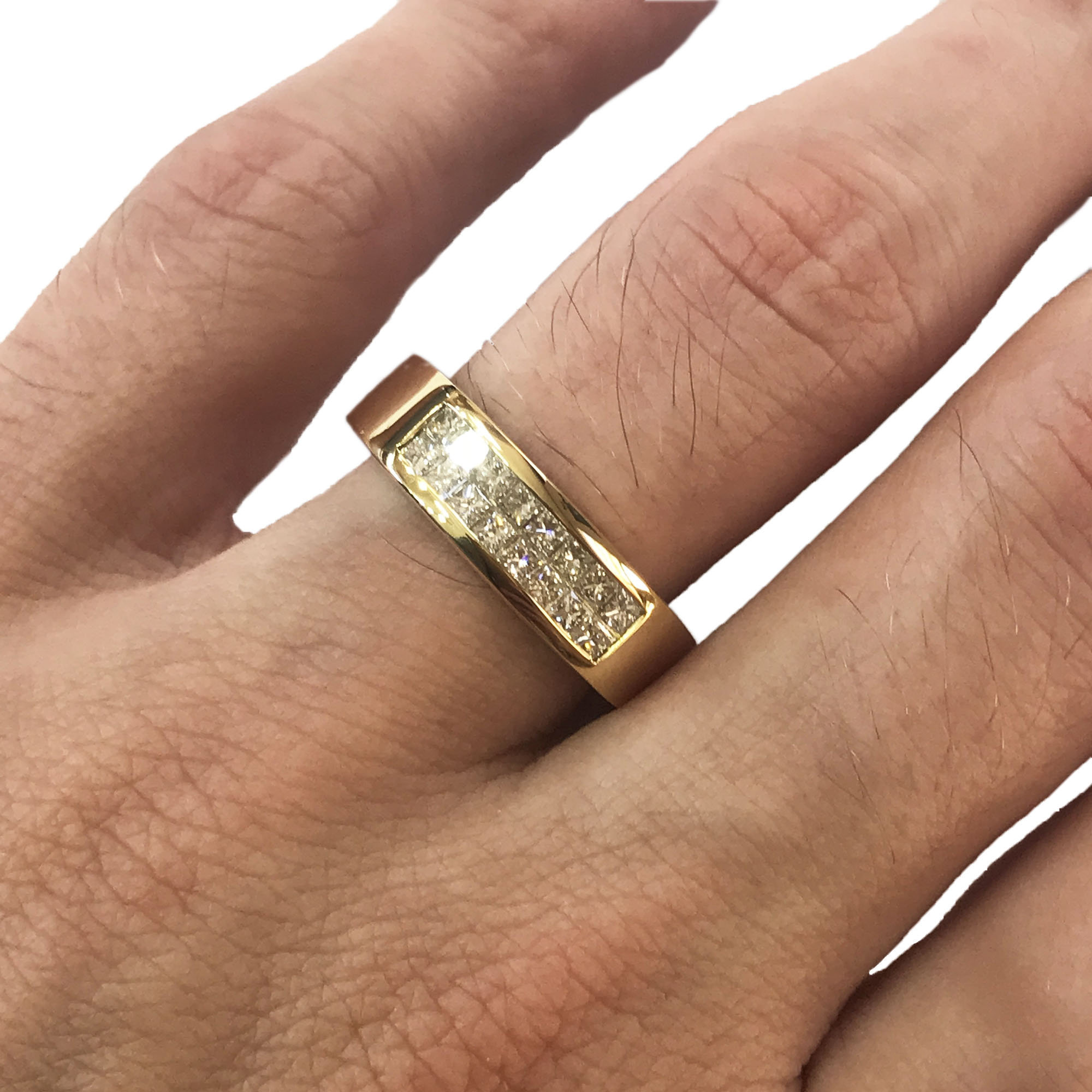 2 Row Stackable Diamond Ring in Solid Gold