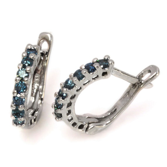 Natural blue diamond earrings sale