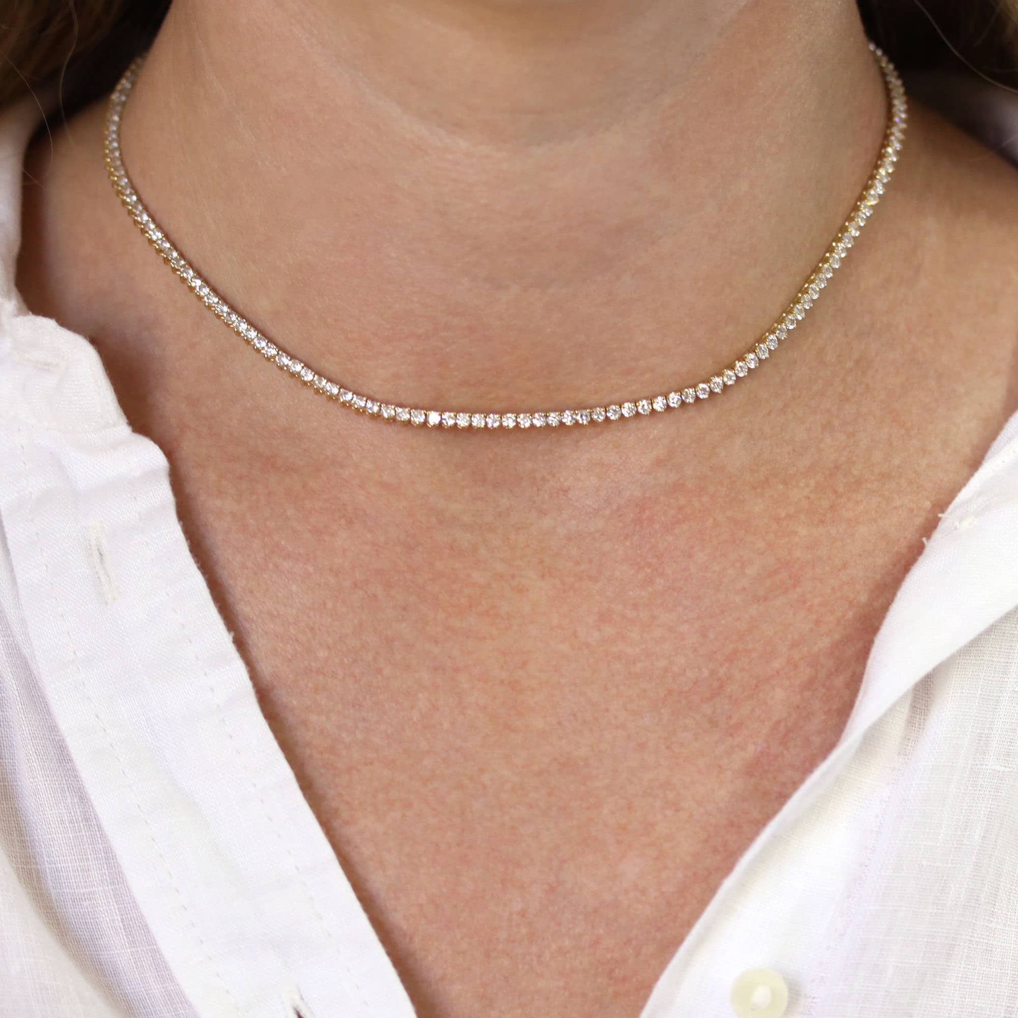 6.5 Ctw Natural Diamond (G-H, VS2-SI1) Solid 14k Yellow Gold 3