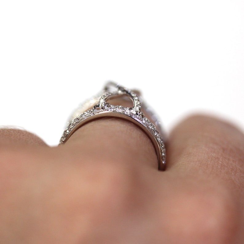 1.5 Ctw Natural Diamond Open Finger Wrap Ring / Solid 14k 18k Etsy