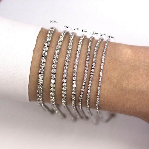 1.9 Ctw Natural Diamond (G-H, VS2-SI1) Tennis Bracelet 2MM