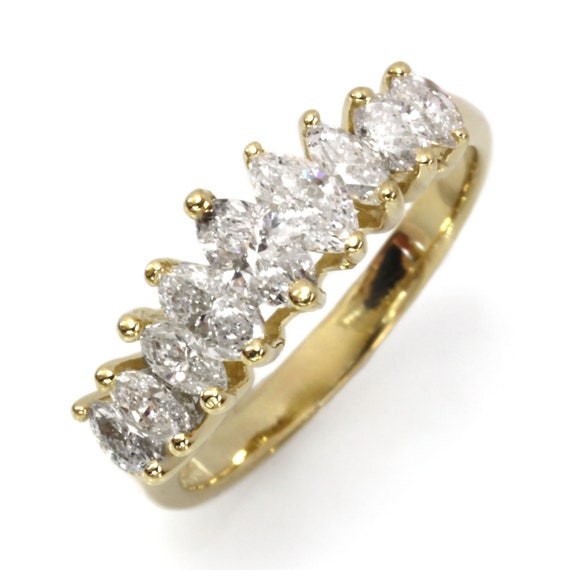 9ct Yellow Gold 0.50ct 9 Stone Fancy Link Gents Diamond Ring | Men diamond  ring, Unique diamond rings, Stone rings for men