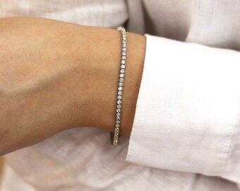 Eternity bracelet 3 carats 18k WG