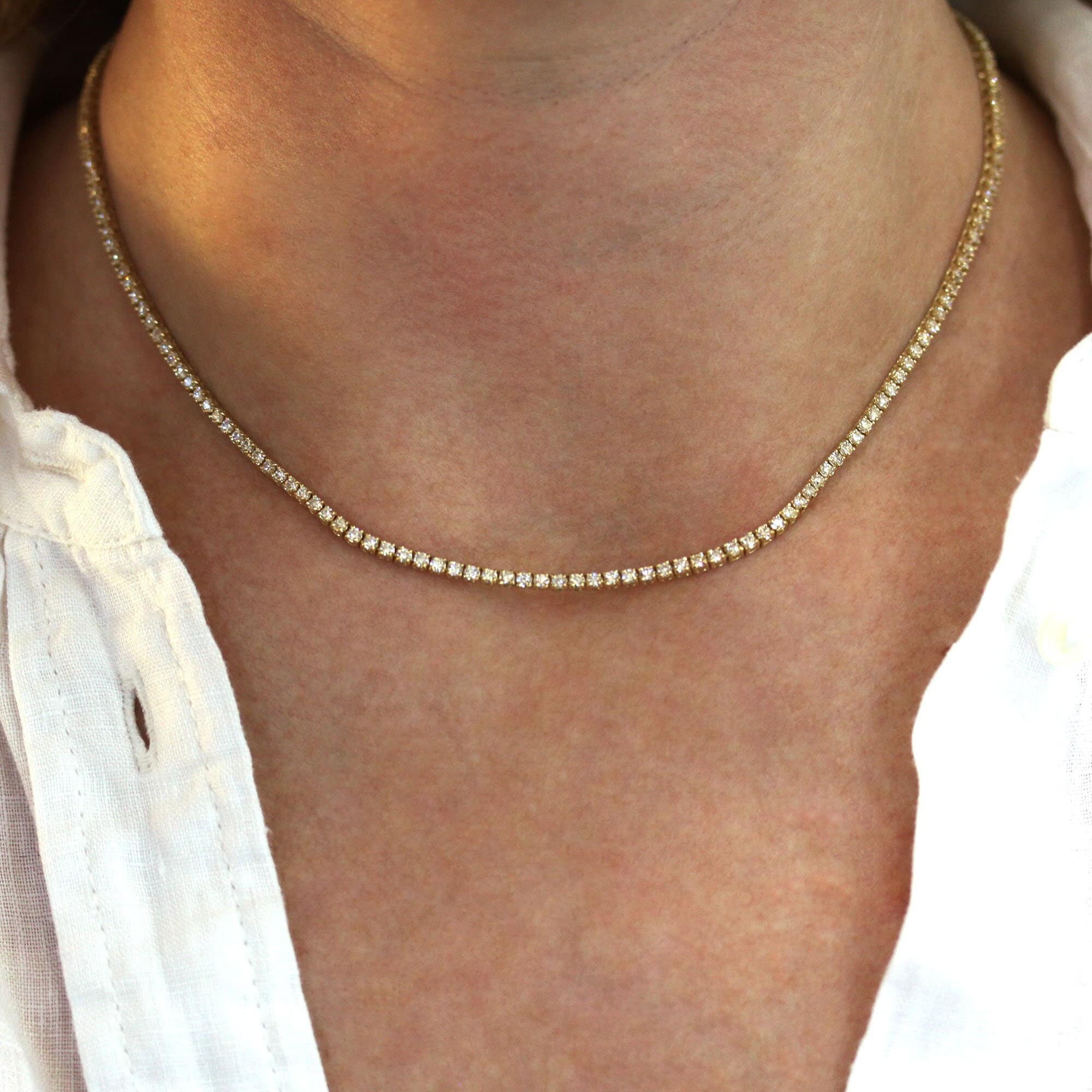 G-H SI1-SI2 Tennis Necklace 2.3 MM 