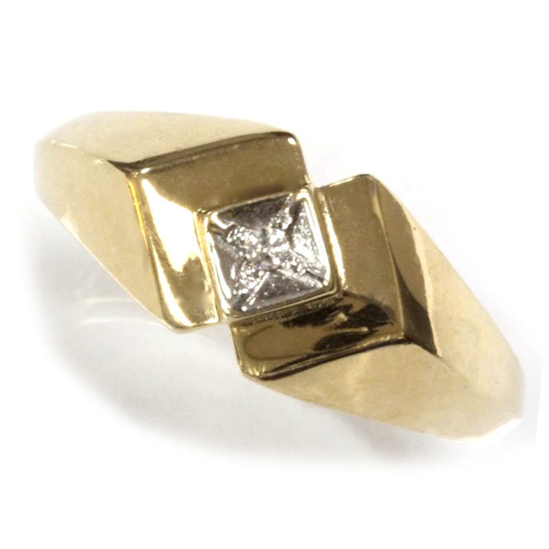 0.03カラット天然ダイヤモンド（G-H、VS2-SI1）メンズ結婚指輪